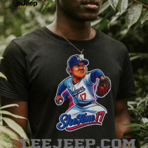 Shohei Ohtani La Dodgers cartoon caricature Los Angeles Dodgers MLB Baseball shirt