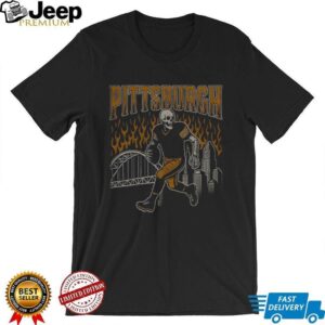 Skeleton running fire Pittsburgh Steelers Football NFL 2025 shirt Skeleton running fire Pittsburgh Steelers Football NFL 2025 shirt
