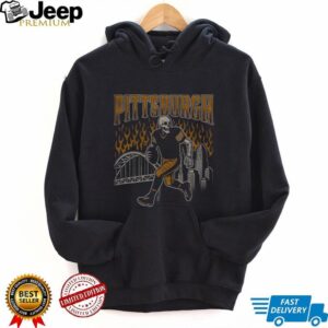 Skeleton running fire Pittsburgh Steelers Football NFL 2025 shirt