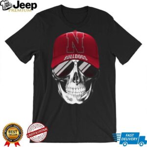 Skull with Red Cap and Bulldogs Logo Shirt
