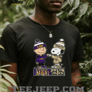 Snoopy & Charlie Brown LSU Tigers vs. New Orleans Saints T Shirt