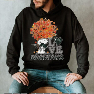 Snoopy Love Spartans Fall T Shirt Snoopy Love Spartans Fall T Shirt