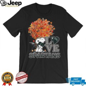 Snoopy Love Spartans Fall T Shirt