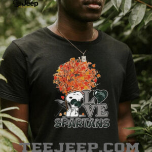 Snoopy Love Spartans Fall T Shirt