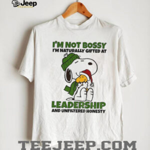 Snoopy Santa I’m not bossy I’m naturally gifted at leadership and unfiltered honesty Christmas shirt Snoopy Santa I’m not bossy I’m naturally gifted at leadership and unfiltered honesty Christmas shirt