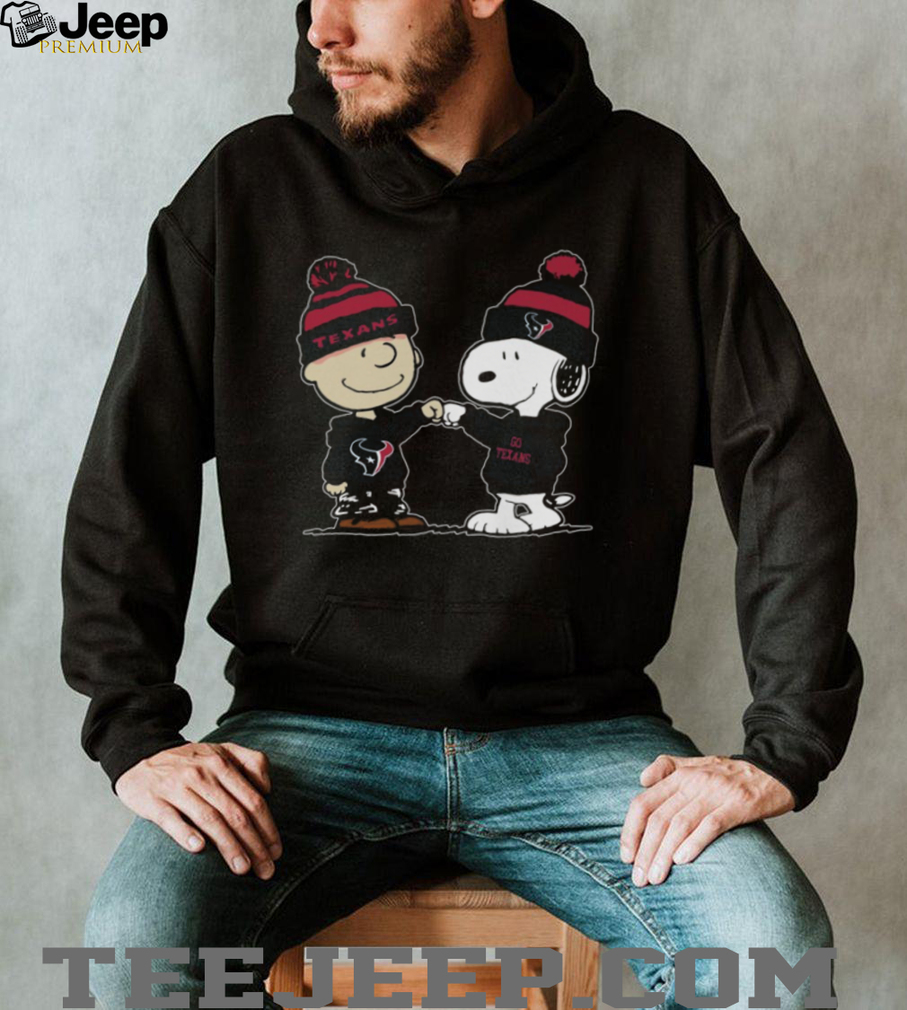 Snoopy and Charlie Brown Houston Texans Fist Bump T Shirt Snoopy and Charlie Brown Houston Texans Fist Bump T Shirt