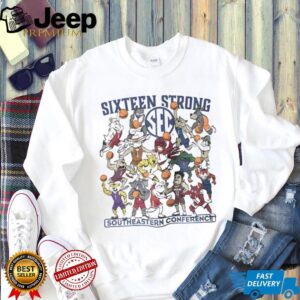 Southeastern Conference Sixteen Strong Basketball SEC Mascots shirt