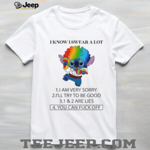 Stitch I know I swear a lot I am very sorry I’ll try to be good 1 and 2 are lies you can fuck off Christmas shirt