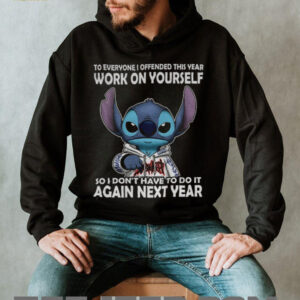 Stitch to everyone I offended this year work on yourself so I don’t have to do it again next year Christmas shirt
