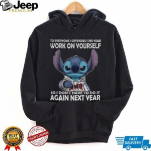 Stitch to everyone I offended this year work on yourself so I don’t have to do it again next year Christmas shirt