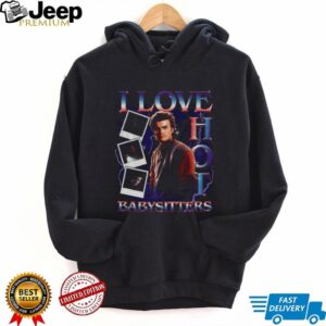 Stranger Things Steve lightning graphic I love hot babysitters shirt