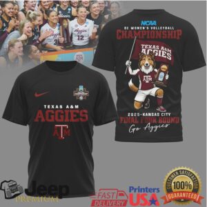 Texas A&M Aggies 2025 NCAA Women’s Volleyball Championship Final Four Bound T Shirt Texas A&M Aggies 2025 NCAA Women’s Volleyball Championship Final Four Bound T Shirt