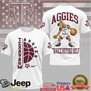 Texas A&M Aggies Scooby Doo Basketball Fan T Shirt Texas A&M Aggies Scooby Doo Basketball Fan T Shirt