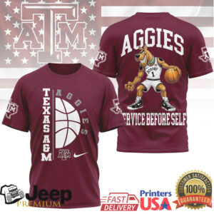 Texas A&M Aggies Scooby Doo Basketball Fan T Shirt