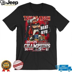 Texas Tech Red Raiders 2025 Big 12 Conference Champions T Shirt Texas Tech Red Raiders 2025 Big 12 Conference Champions T Shirt