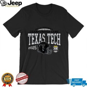 Texas Tech Red Raiders Big 12 Championship 2025 Football Red T Shirt Texas Tech Red Raiders Big 12 Championship 2025 Football Red T Shirt