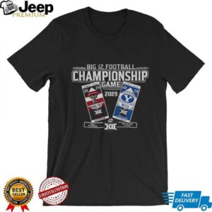 Texas Tech Red Raiders vs BYU Cougars Big 12 Football Championship Game 2025 shirt Texas Tech Red Raiders vs BYU Cougars Big 12 Football Championship Game 2025 shirt