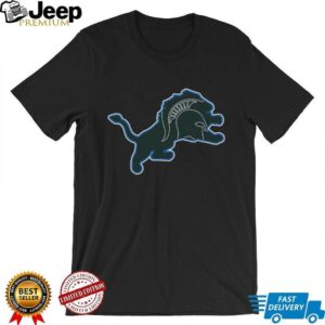 The 313 Honolulu Blue & Green Outline Lions Shirt