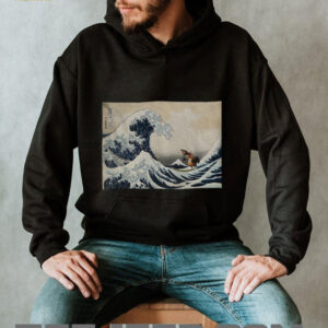 The Great Wave of Kanagawa Image Chicken Joe Funny Meme shirt