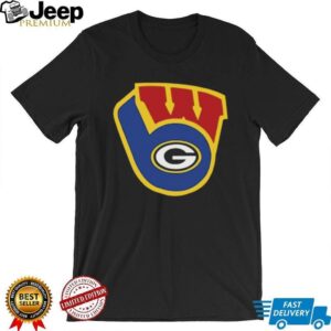 The Ultimate Wisconsin Sports Fan Tee Brewers and Packers Combined Logo Shirt