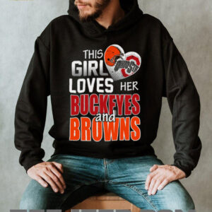 This Girl Loves Her Buckeyes and Browns T Shirt