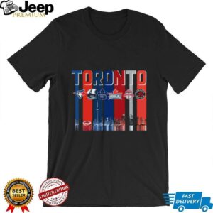 Toronto Sports Teams Skyline City V Neck T Shirt