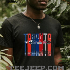Toronto Sports Teams Skyline City V Neck T Shirt
