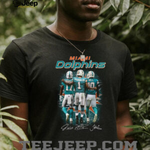 Tua Tagovailoa, Jaylen Waddle, Tyreek Hill Miami Dolphins Fan Gear Tee