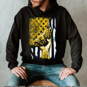 University of Michigan Distressed Flag M Logo Tee University of Michigan Distressed Flag M Logo Tee