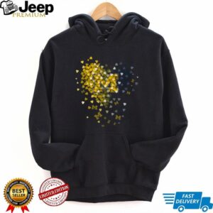 University of Michigan Wolverines Maize & Blue Heart T Shirt University of Michigan Wolverines Maize & Blue Heart T Shirt