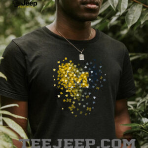 University of Michigan Wolverines Maize & Blue Heart T Shirt