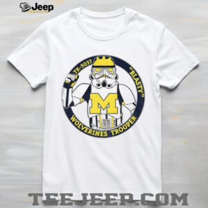 University of Michigan Wolverines Stormtrooper TK 5037 Blasty shirt University of Michigan Wolverines Stormtrooper TK 5037 Blasty shirt