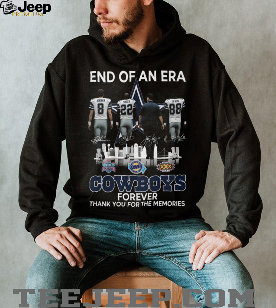 Vintage Dallas Cowboys Super Bowl Champions End of an Era Shirt - Detail View