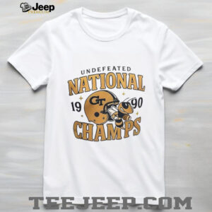Vintage Georgia Tech Yellowjackets Undefeated national champs 1990 shirt