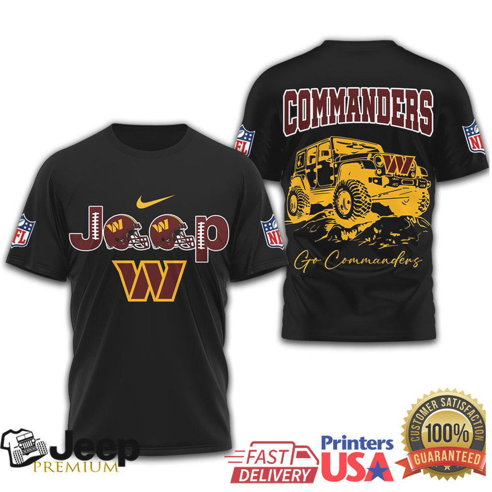 Washington Commanders Official NFL Jeep 3D Shirt Washington Commanders Official NFL Jeep 3D Shirt