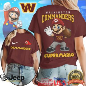 Washington Commanders Official NFL Super Mario Shirt Washington Commanders Official NFL Super Mario Shirt