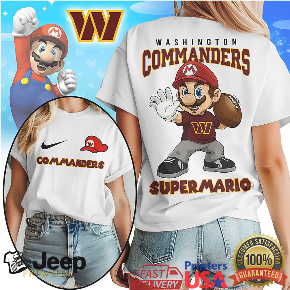 Washington Commanders Official NFL Super Mario Shirt Washington Commanders Official NFL Super Mario Shirt
