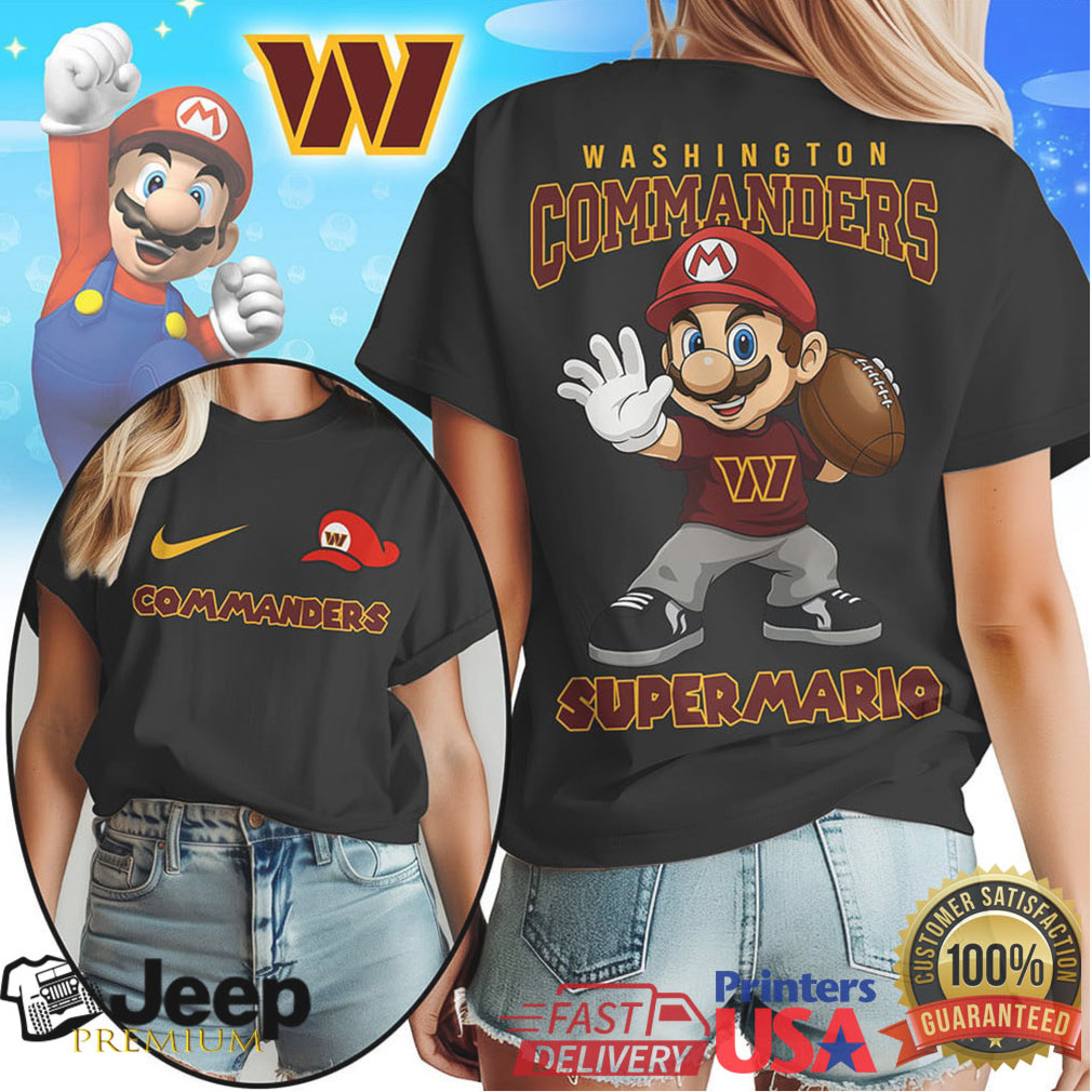 Washington Commanders Official NFL Super Mario Shirt Washington Commanders Official NFL Super Mario Shirt