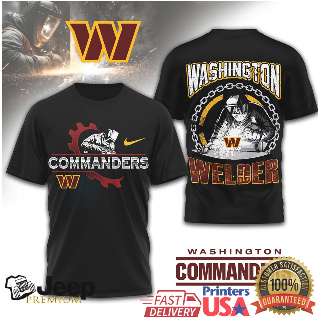 Washington Commanders Official NFL Welder 3D Shirt Washington Commanders Official NFL Welder 3D Shirt