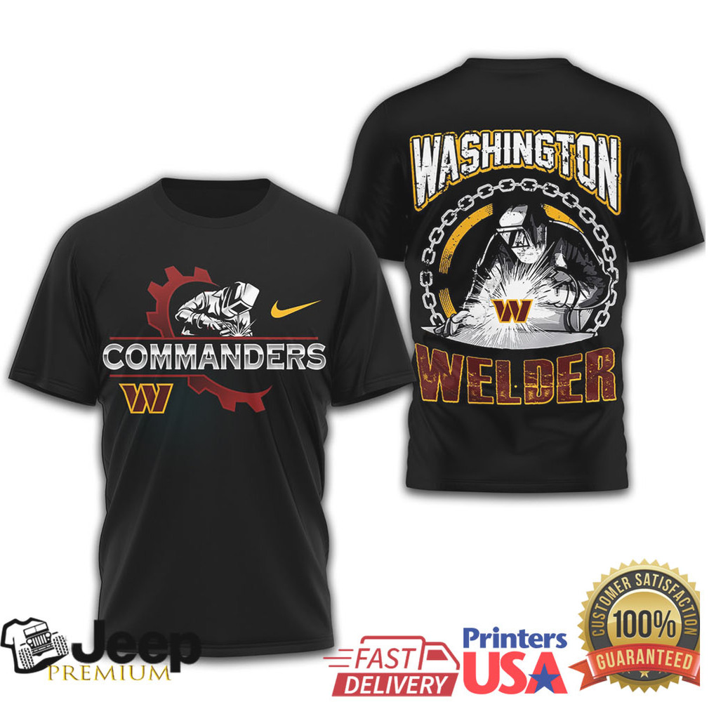 Washington Commanders Official NFL Welder 3D Shirt Washington Commanders Official NFL Welder 3D Shirt