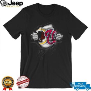 Washington Redskins Ripped Chest Graphic T Shirt