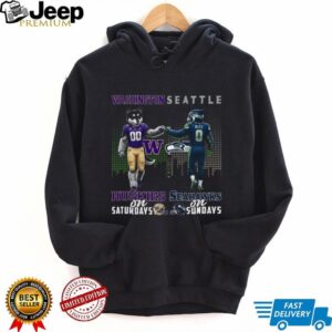 Washington Seattle Huskies & Seahawks On Saturdays & Sundays T Shirt Washington Seattle Huskies & Seahawks On Saturdays & Sundays T Shirt
