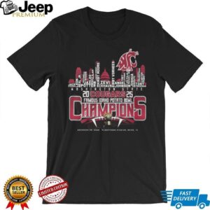 Washington State Cougars Blue 84 Unisex 2025 Famous Idaho Potato Bowl Champions T Shirt Washington State Cougars Blue 84 Unisex 2025 Famous Idaho Potato Bowl Champions T Shirt