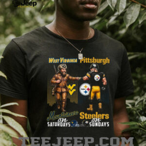 West Virginia Mountaineers & Pittsburgh Steelers Fan T Shirt