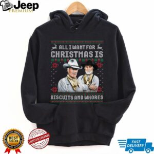 Western Cowboys Biscuits and Whores Christmas Quote Retro T Shirt