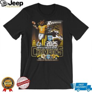 Western Michigan Broncos 2025 Myrtle Beach Bowl Champions T Shirt Western Michigan Broncos 2025 Myrtle Beach Bowl Champions T Shirt