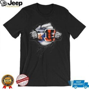 Who Dey Cincinnati Football Ripped Logo T Shirt