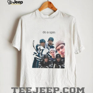 Will Smith and Macklin Celebrini San Jose Sharks Hockey Do a Spin shirt