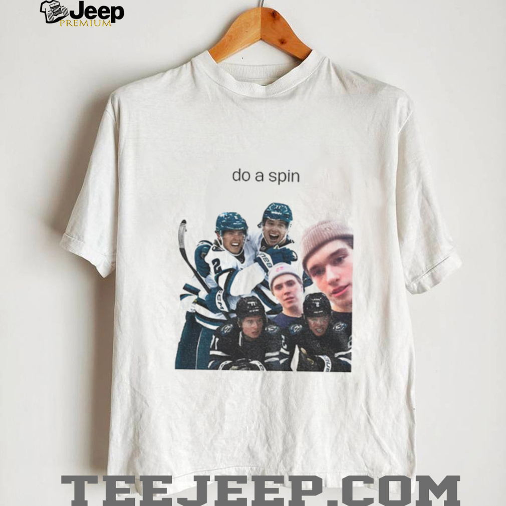 Will Smith and Macklin Celebrini San Jose Sharks Hockey Do a Spin shirt Will Smith and Macklin Celebrini San Jose Sharks Hockey Do a Spin shirt