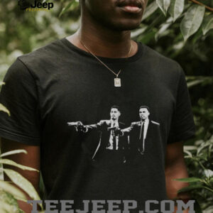 William Saliba and Gabriel Magalhães Pulp Fiction style Arsenal FC vintage shirt William Saliba and Gabriel Magalhães Pulp Fiction style Arsenal FC vintage shirt